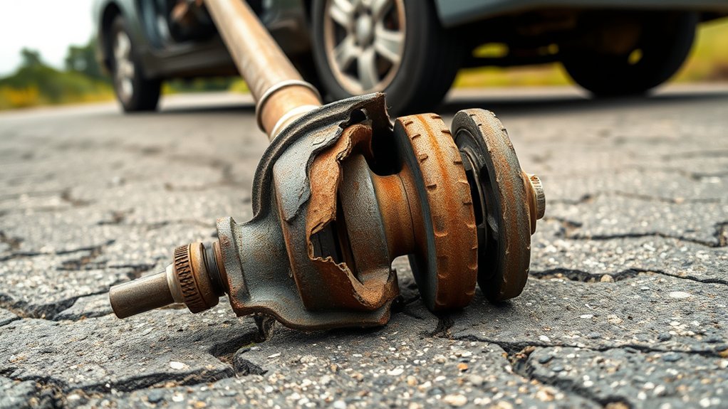broken axle causes performance issues