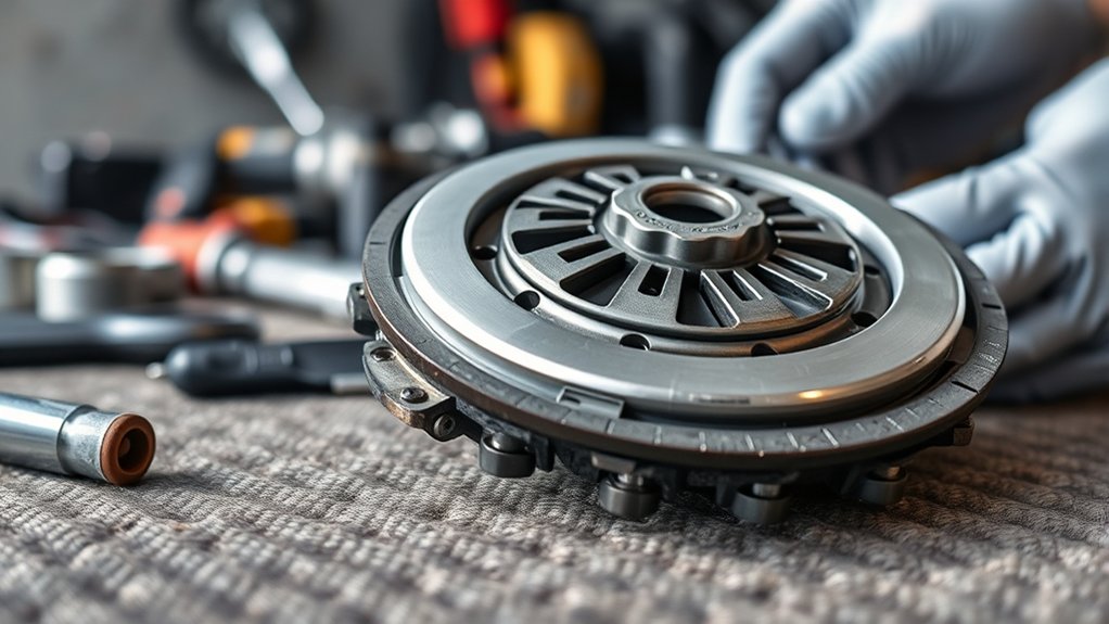 clutch engages and transfers