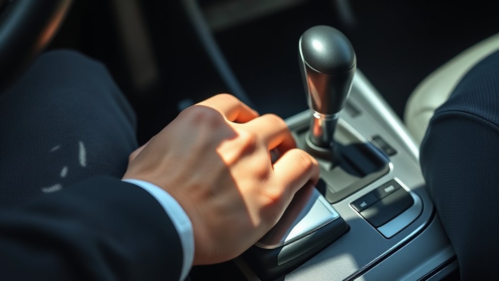 clutch pedal and gear stick