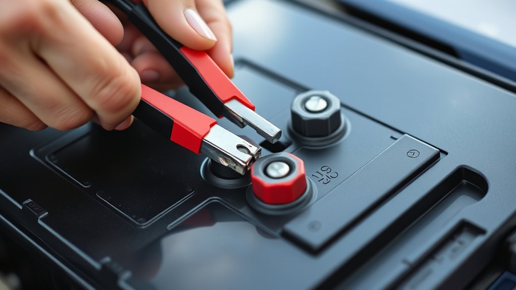 connect correct charger terminals