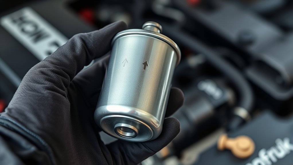 correct fuel filter orientation