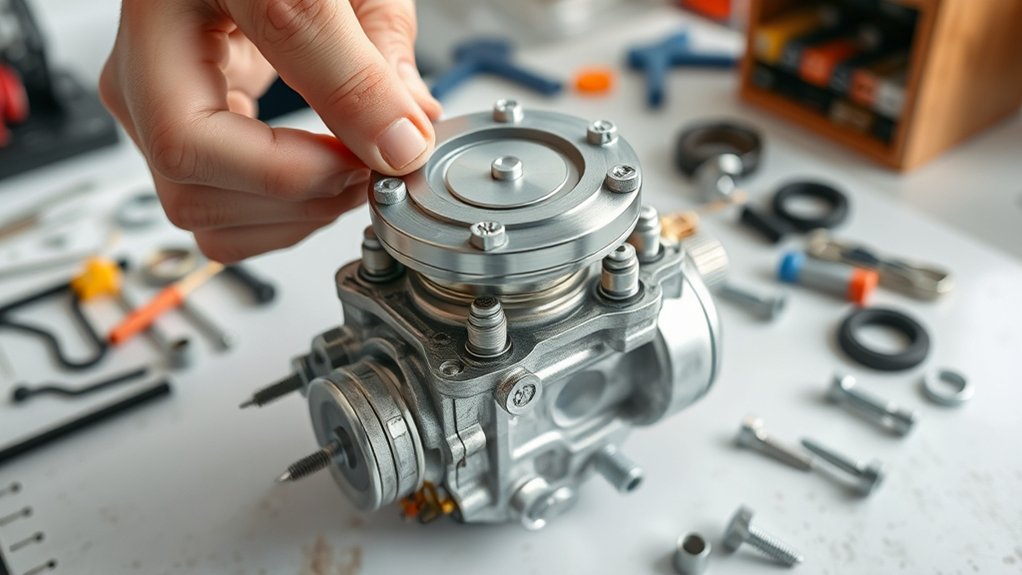 disassemble carburetor parts carefully
