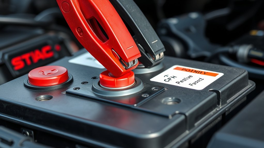 identify battery terminals correctly