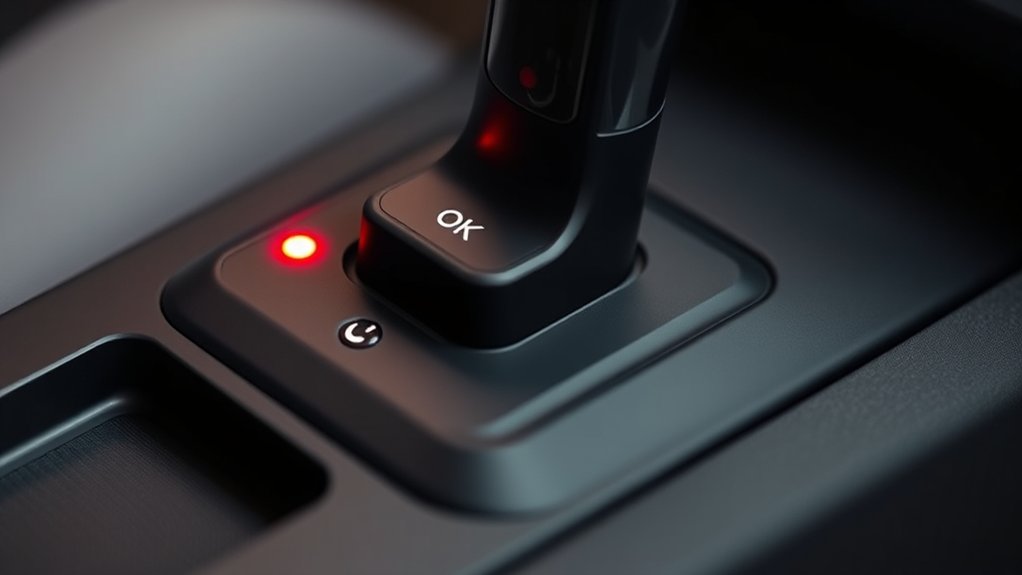 led indicators show handbrake status