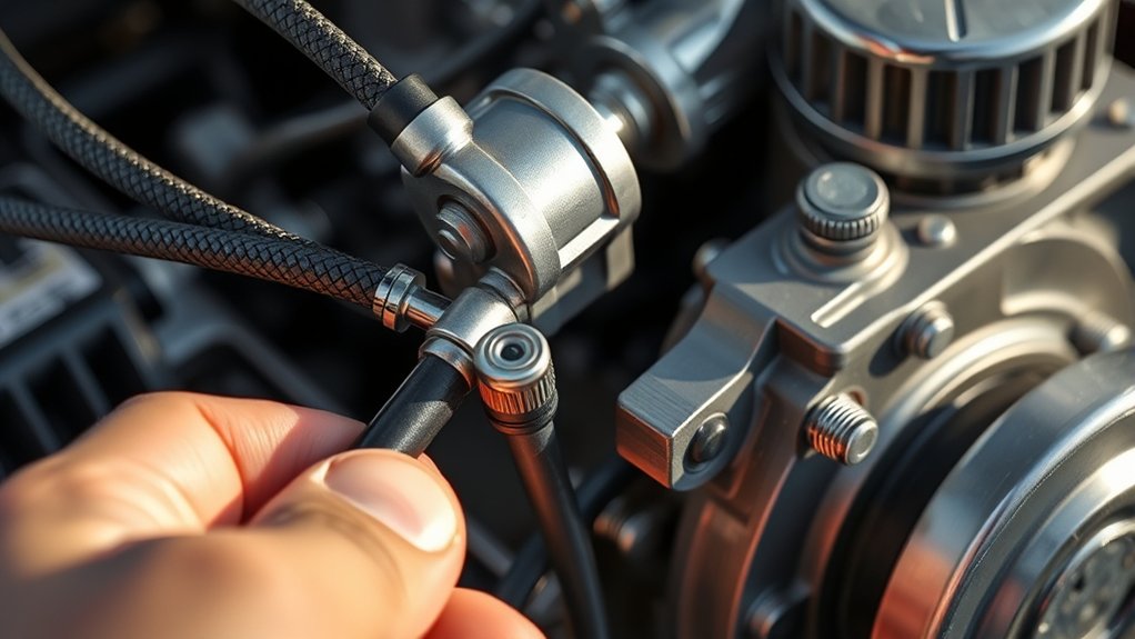 locate carburetor throttle connection