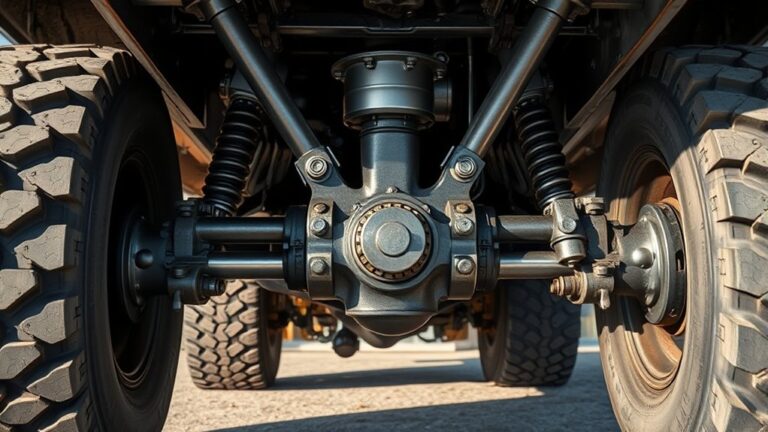 locating truck drive axle