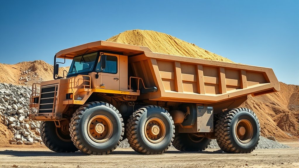 materials transported by tri axle dump trucks