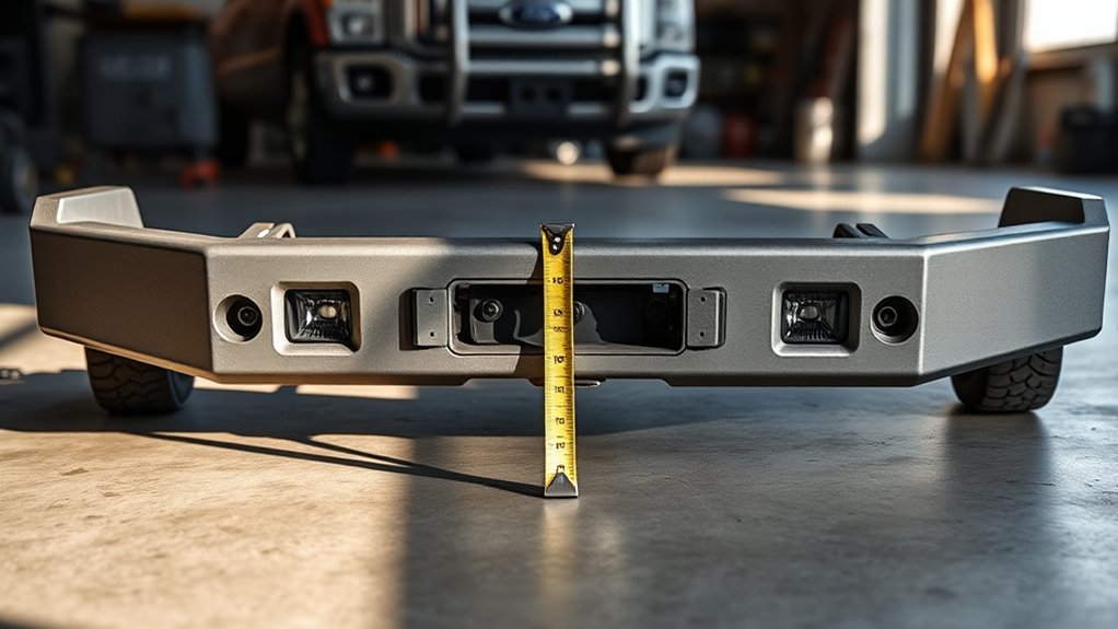 measure bumper for fog lights