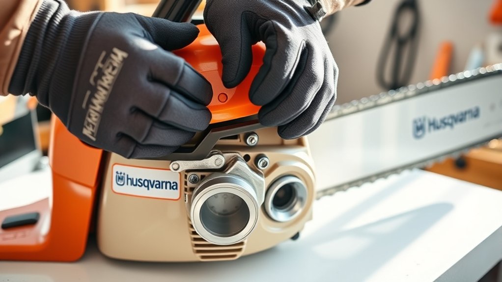 prepare chainsaw safely first