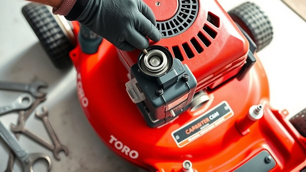 prepare mower for cleaning