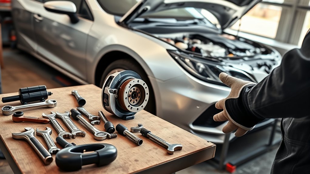 prepare tools and vehicle safely
