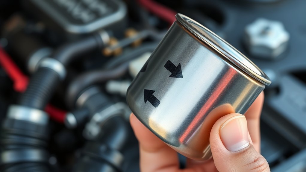 proper fuel filter orientation