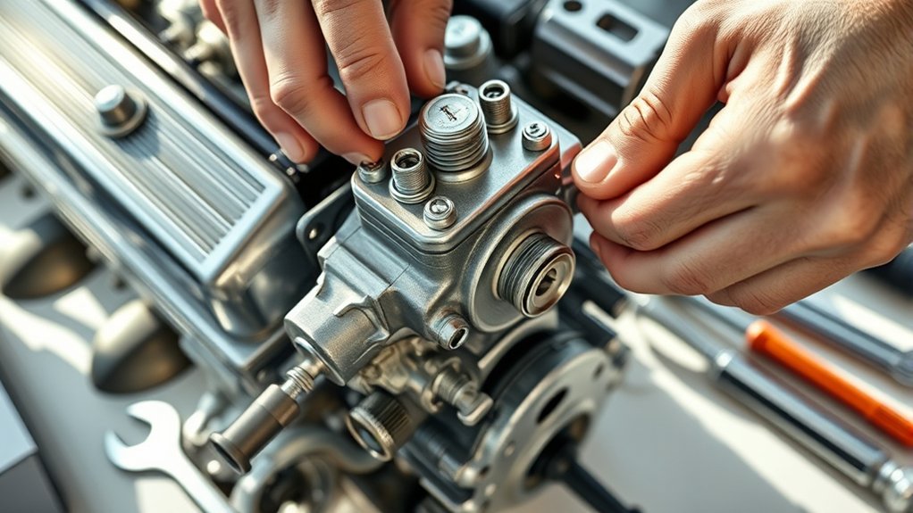 safely detach carburetor components