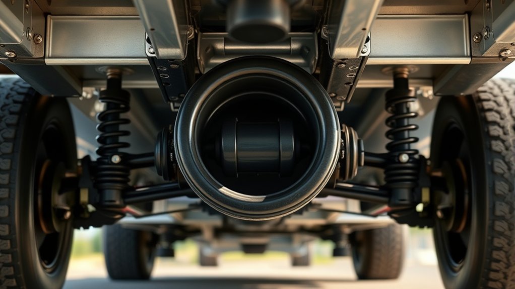 torsion axle shock absorption