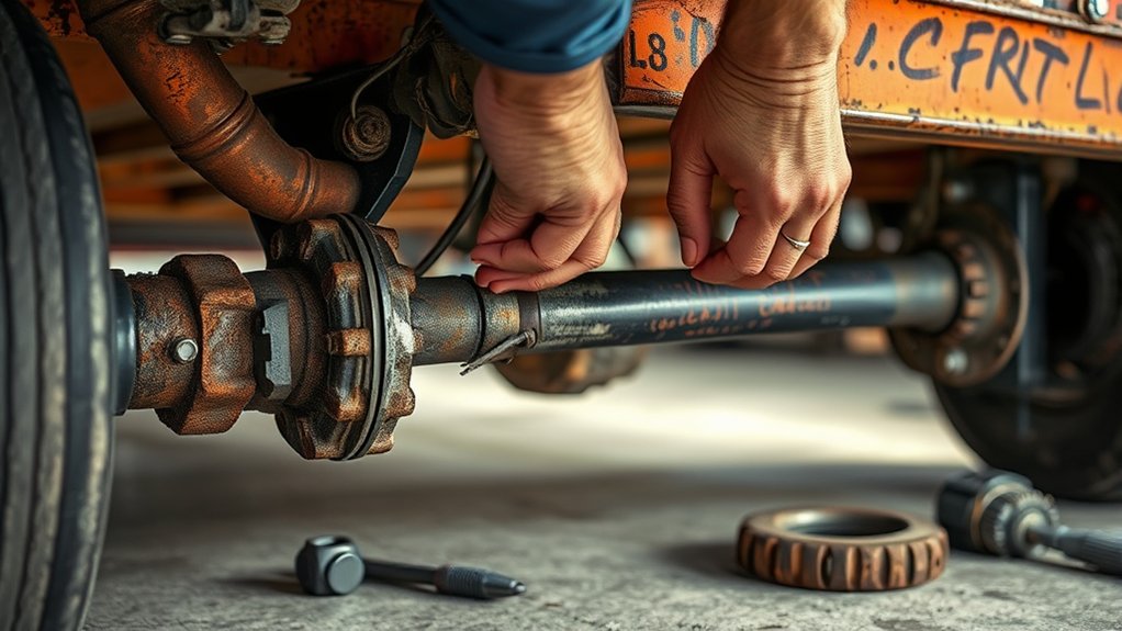 trailer axle replacement signs
