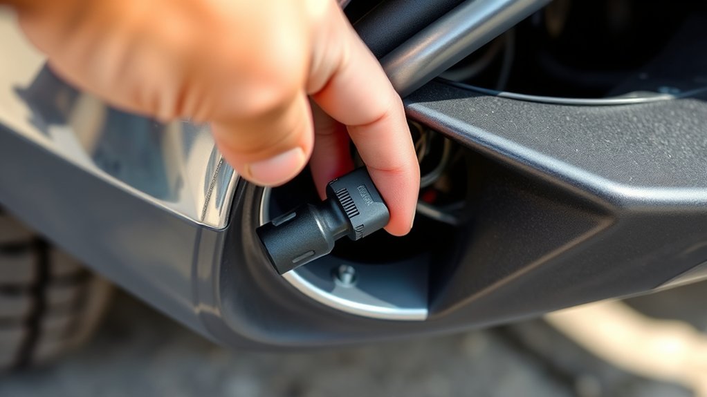 unplug fog light connector