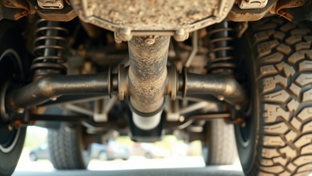 vehicle axle supports movement