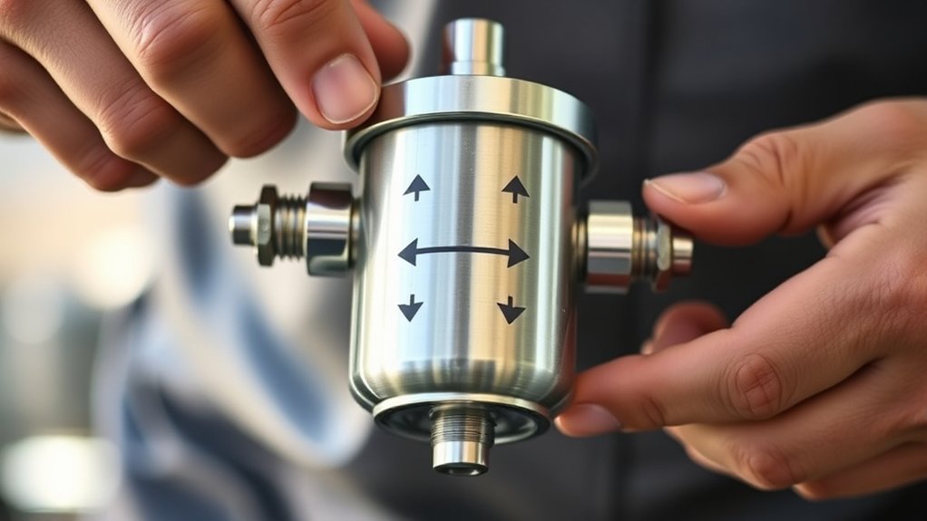 verify filter flow direction