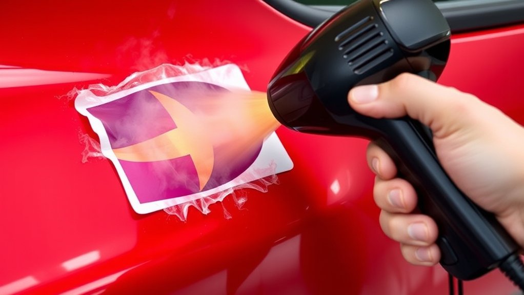warm decal gently avoid damage