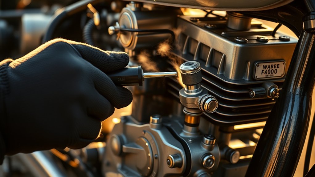 warm engine before adjusting