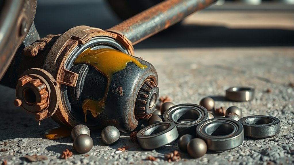 worn bearings damage axle